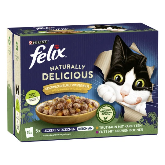 Felix Naturally Delicious Von Der Wiese 10x80G 1 Felix Naturally Delicious Von Der Wiese 10x80G