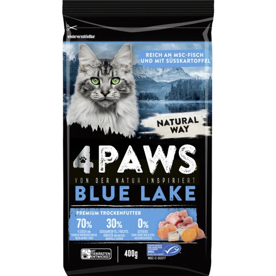 Paws Blue Lake Premium Trockenfutter Reich An MSC Fisch Mit Süsskartoffel 400G 1 Paws Blue Lake Premium Trockenfutter Reich An MSC Fisch Mit Süsskartoffel 400G